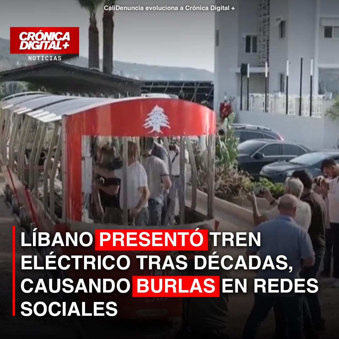 Líbano presenta tren eléctrico Tras décadas, causando burlas en Redes Sociales