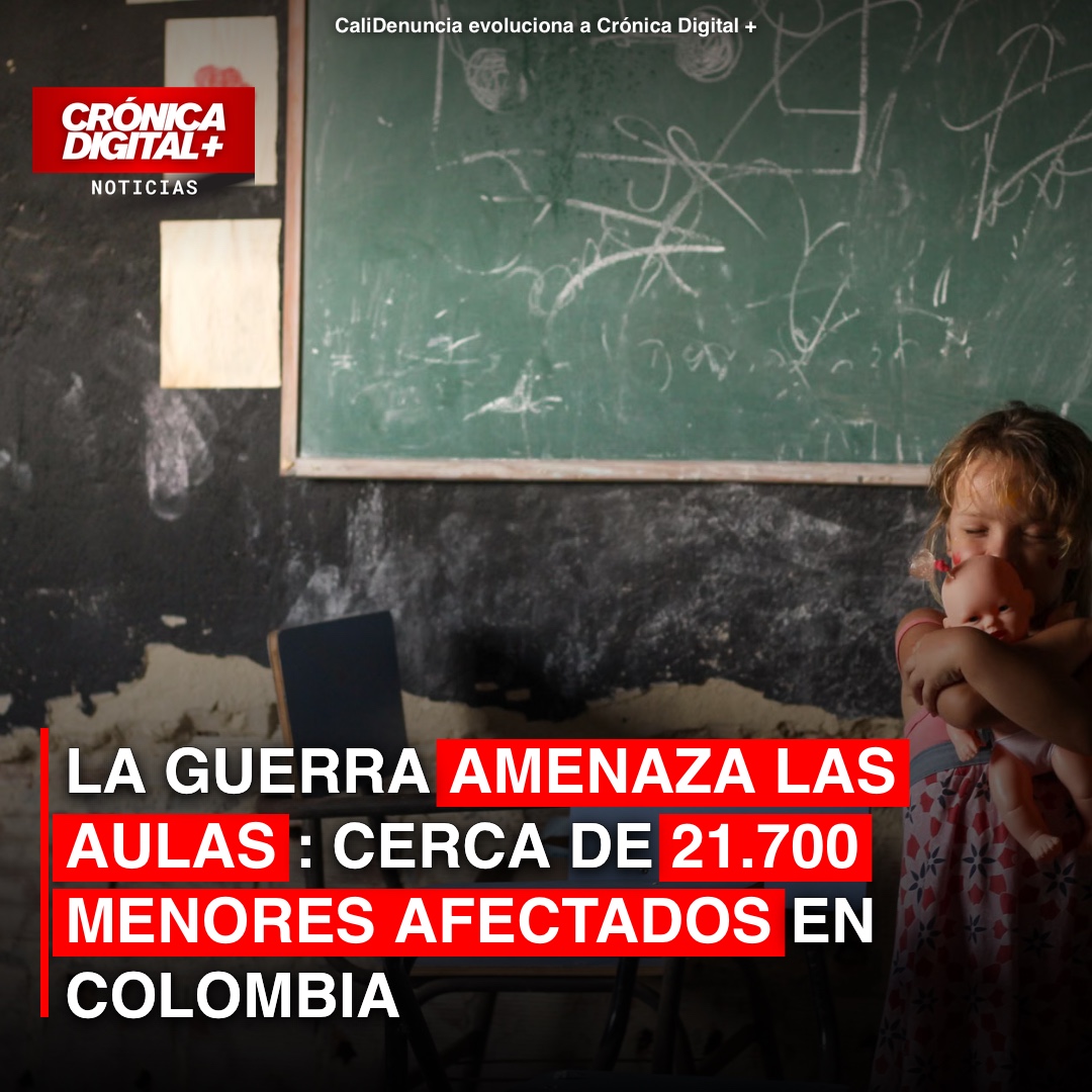 La guerra amenaza las aulas: cerca de 21.700 menores afectados en Colombia