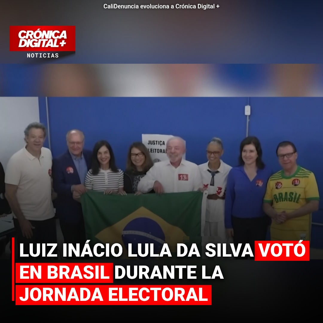 Luiz Inácio Lula da Silva votó en Brasil durante la jornada electoral