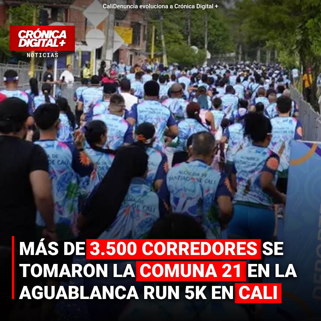 Más de 3.500 corredores se tomaron la comuna 21 en la Aguablanca Run 5k en Cali