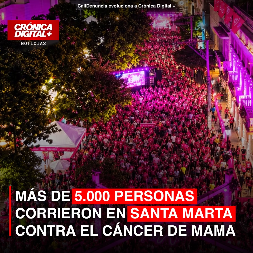 Más de 5.000 personas marcharon en Santa Marta contra el cáncer de mama