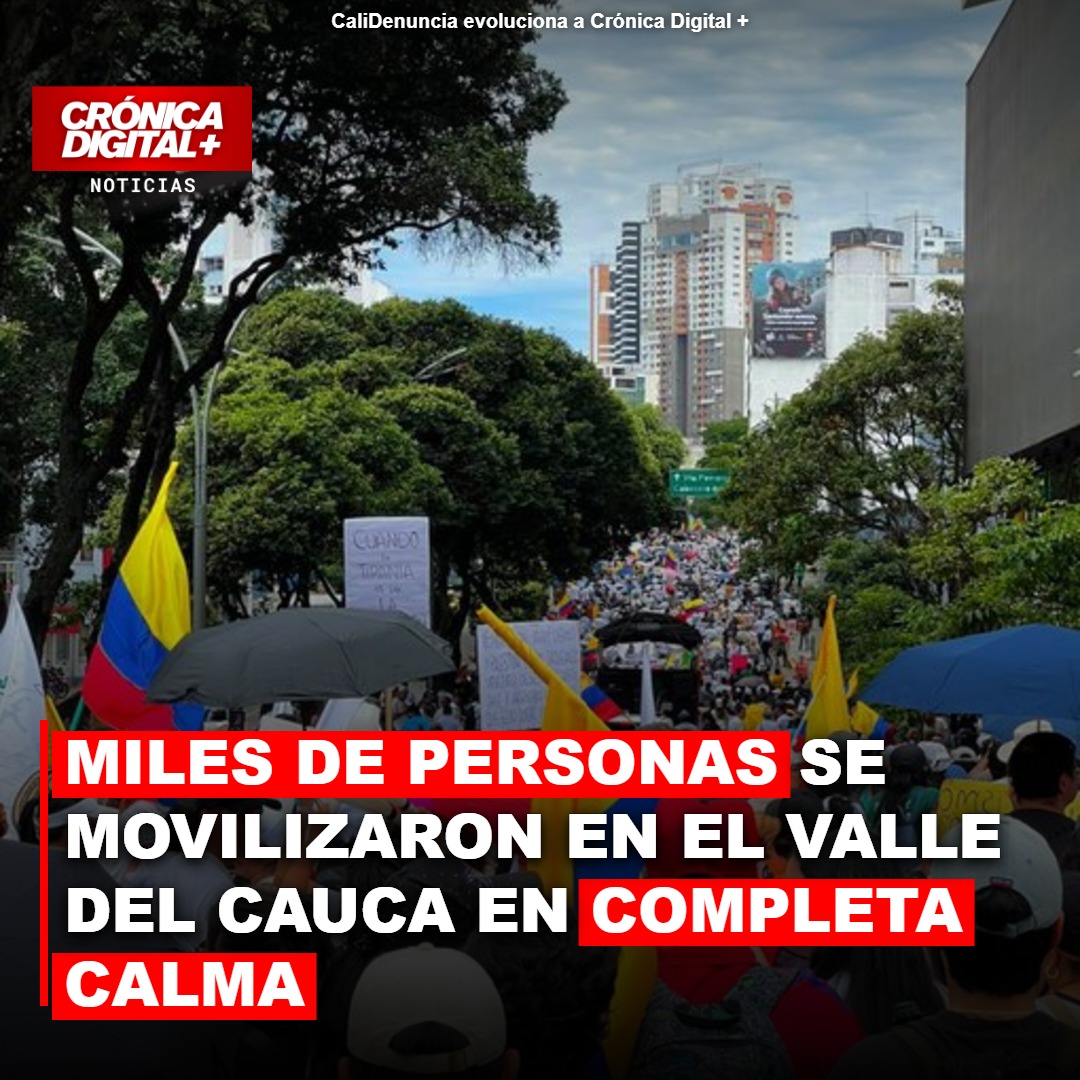 Más de 6.300 personas se movilizaron en el Valle del Cauca en completa calma