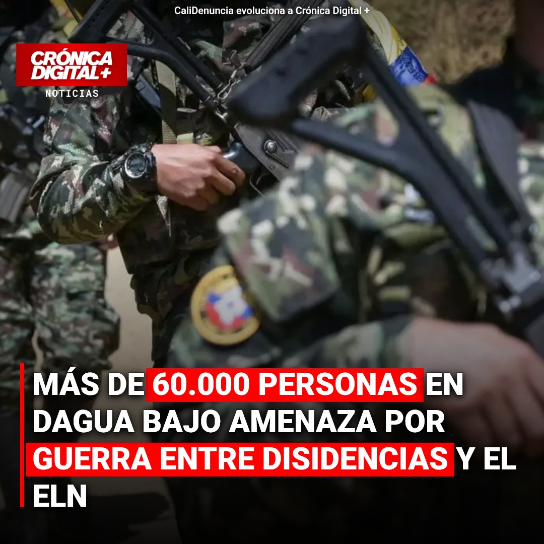Más de 60.000 personas en Dagua bajo amenaza por guerra entre disidencias y el ELN