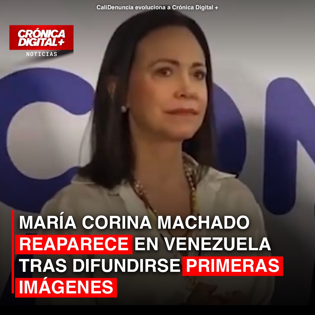 María Corina Machado reaparece en Venezuela tras difundirse primeras imágenes