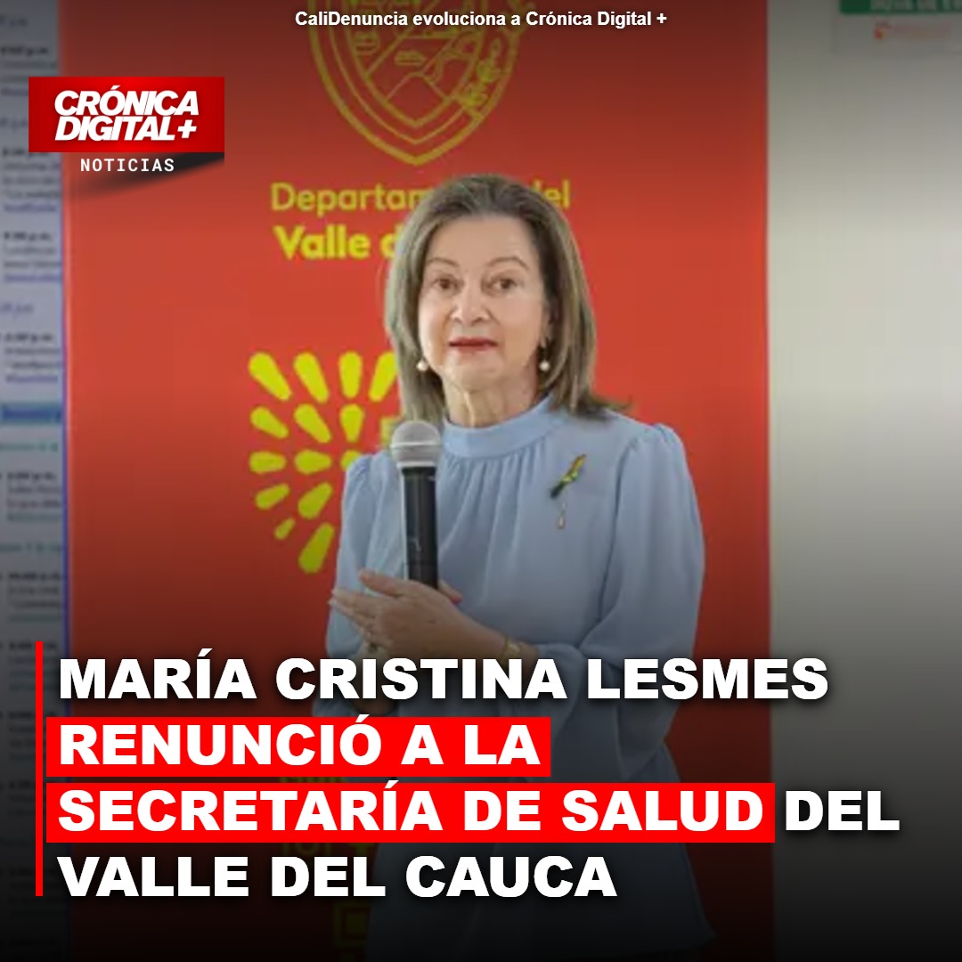 María Cristina Lesmes deja la Secretaría de Salud del Valle del Cauca