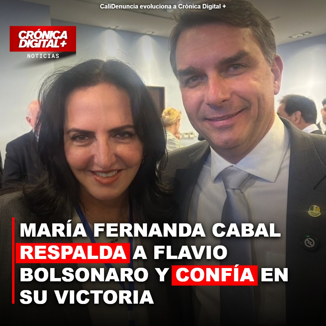 María Fernanda Cabal respalda a Flavio Bolsonaro y confía en su victoria