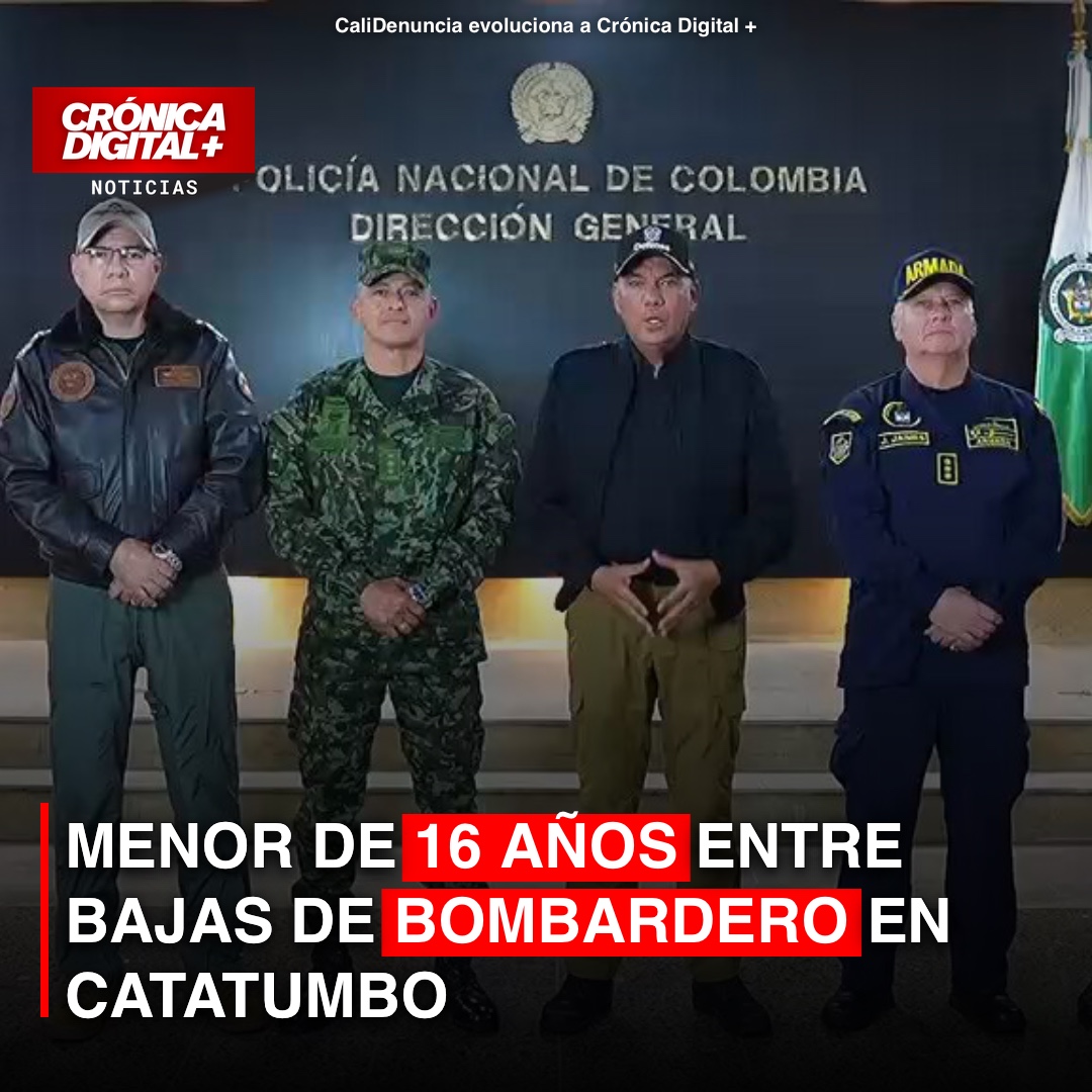 Menor de 16 años entre bajas de bombardero en Catatumbo