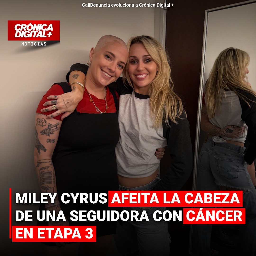Miley Cyrus afeita la cabeza de una seguidora con cáncer en etapa 3