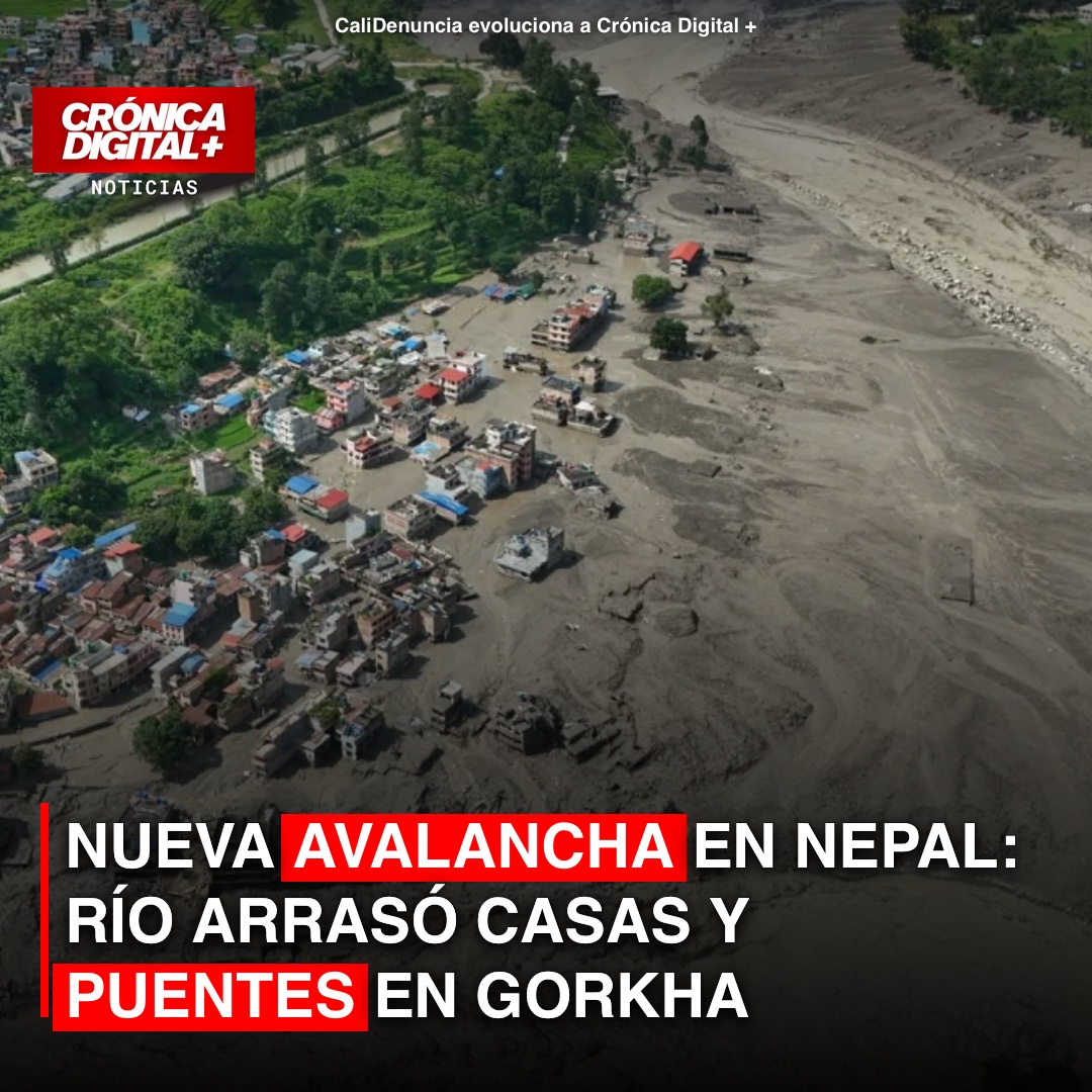 Nueva Avalancha en Nepal: río arrasó casas y puentes en Gorkha