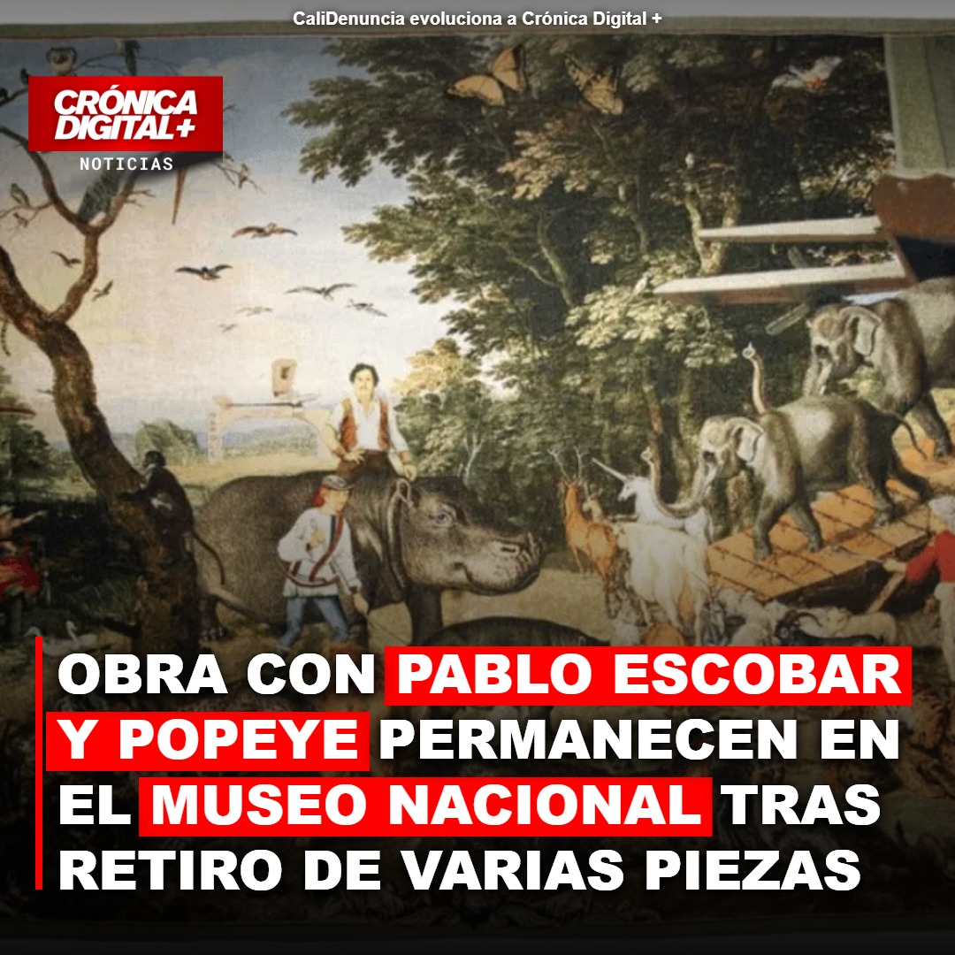 Obra con Pablo Escobar y Popeye permanece en el Museo Nacional tras retiro de piezas