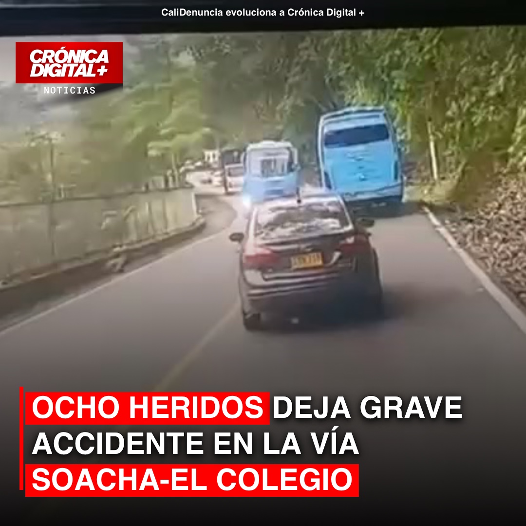 Ocho heridos deja grave accidente en la vía Soacha-el Colegio