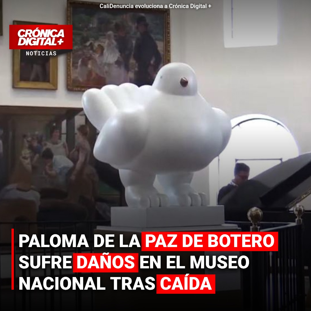 Paloma de la Paz de Botero sufre daños tras caída en Museo Nacional