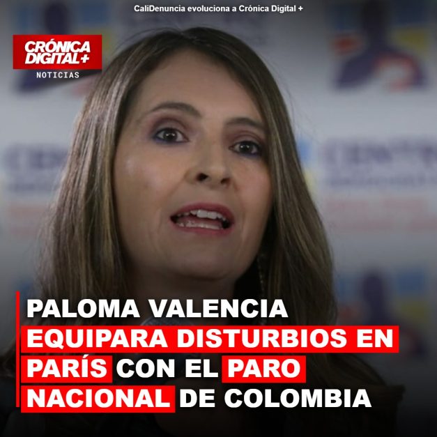 Paloma Valencia compara desmanes en París con el Paro Nacional