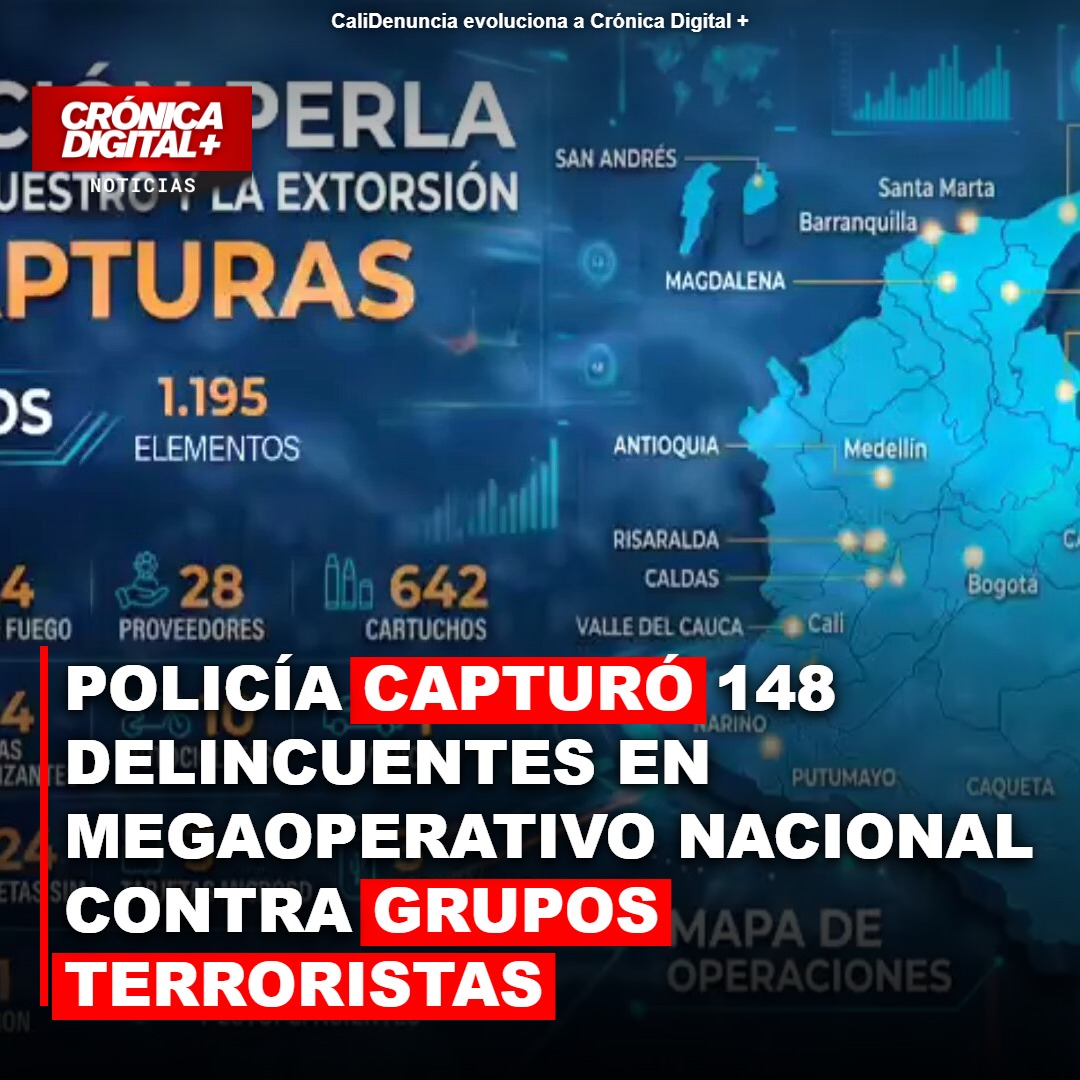 Policía capturó 148 delincuentes en megaoperativo Nacional contra grupos terroristas