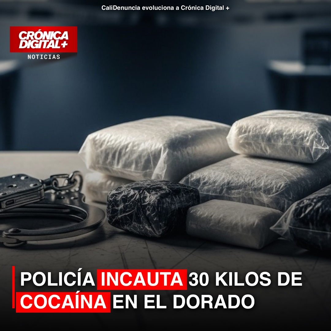 Policía incauta 30 kilos de cocaína en el Dorado