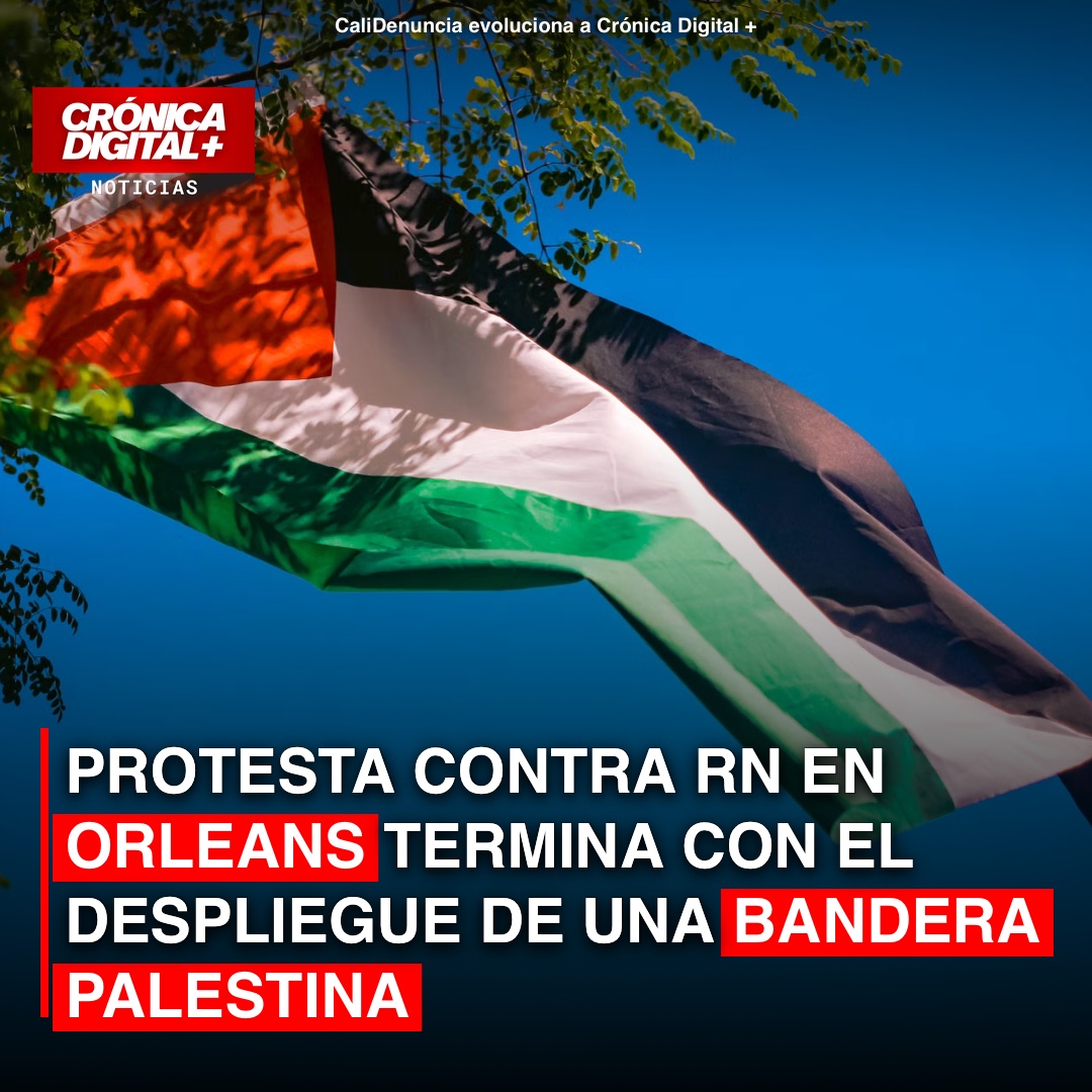 Protesta contra RN en Orleans termina con el despliegue de una bandera Palestina