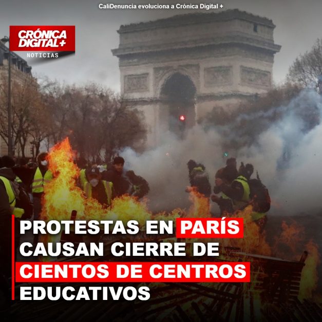 Protestas en París causan cierre de cientos de centros educativos