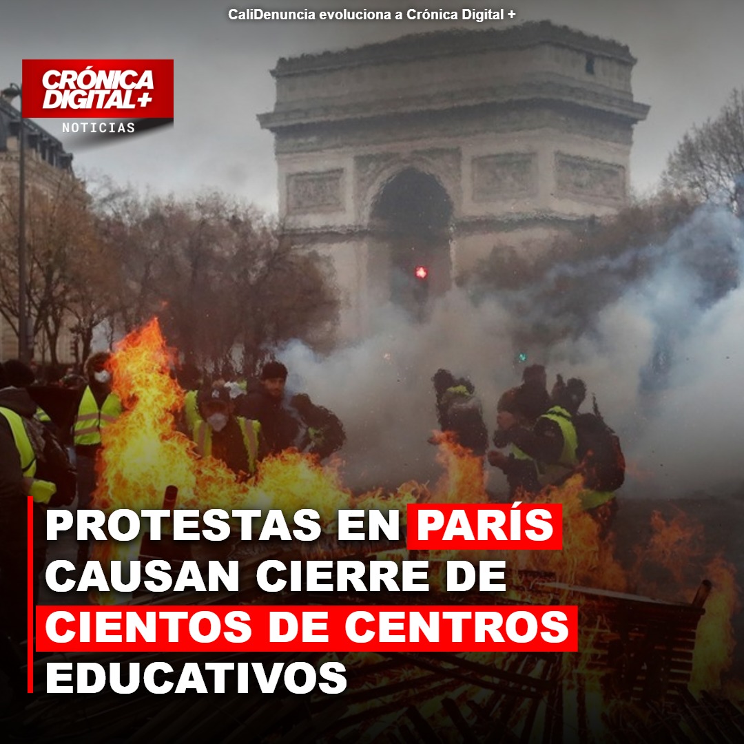 Protestas en París causan cierre de cientos de centros educativos