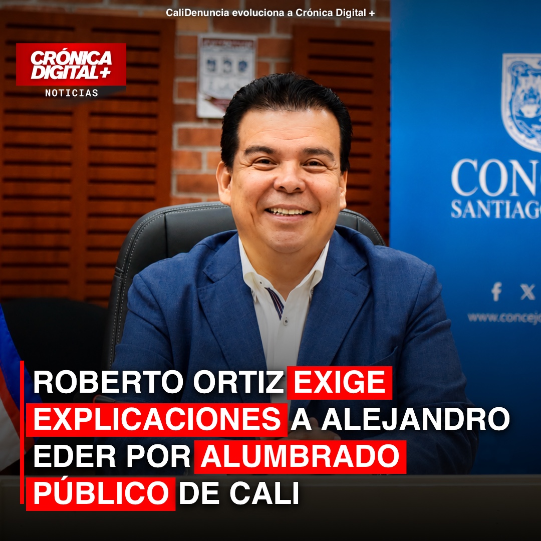 Roberto Ortiz exige explicaciones a Alejandro Eder por alumbrado público de Cali