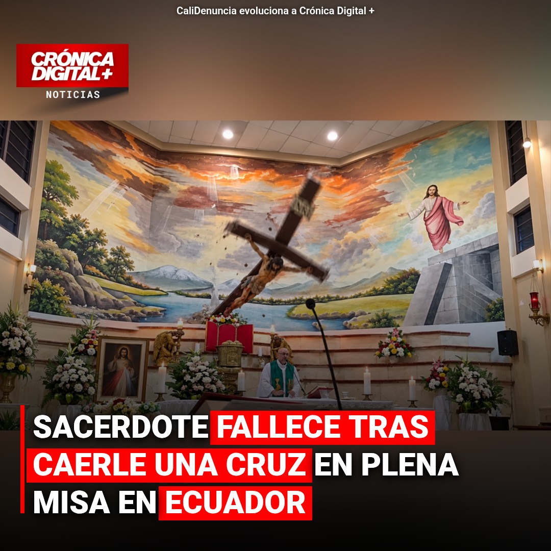 Sacerdote fallece tras caerle una cruz en plena misa en Ecuador