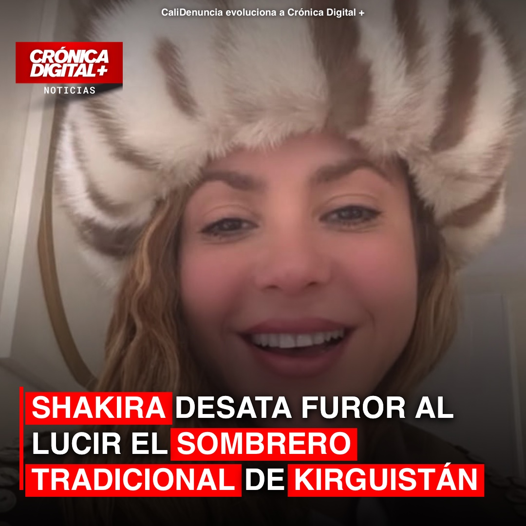 Shakira desata furor al lucir el sombrero tradicional de Kirguistán