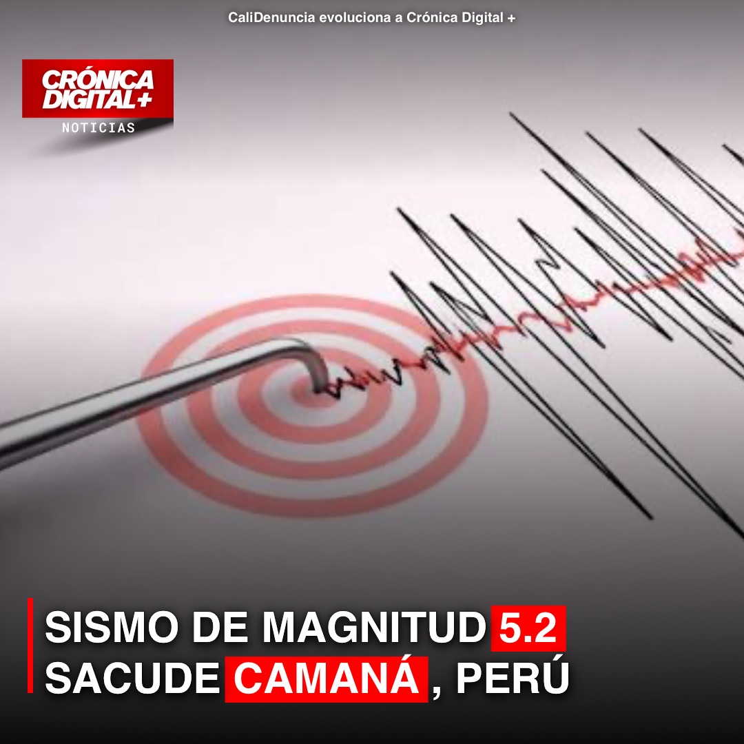 Sismo de magnitud 5.2 estremece Camaná, Perú