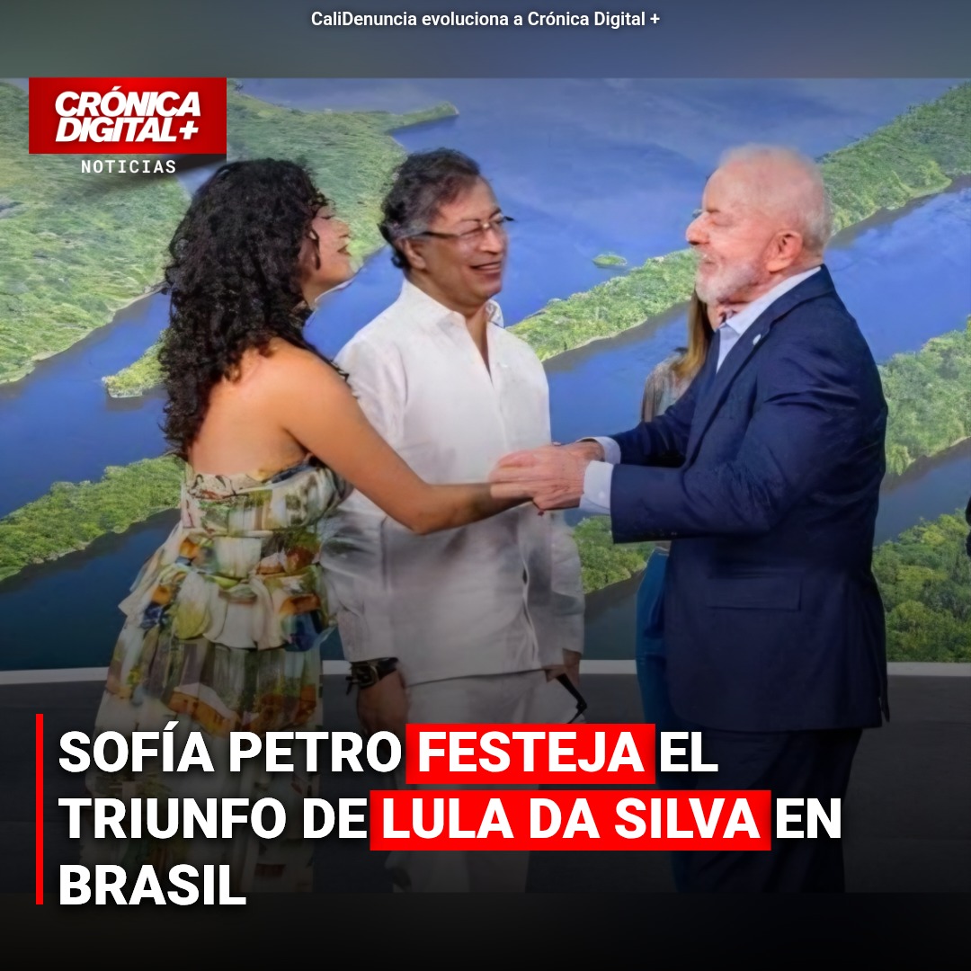 Sofía Petro festeja el triunfo de Lula da Silva en Brasil