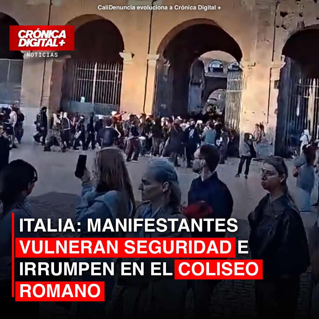 Tensión en Roma: manifestantes burlan seguridad del Coliseo