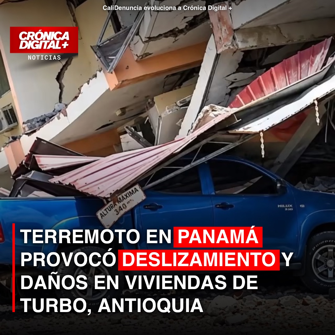 Terremoto en Panamá provocó deslizamiento y daños en viviendas de Turbo, Antioquia