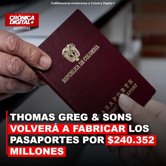 Thomas Greg & Sons volverá a fabricar los pasaportes por $240.352 millones