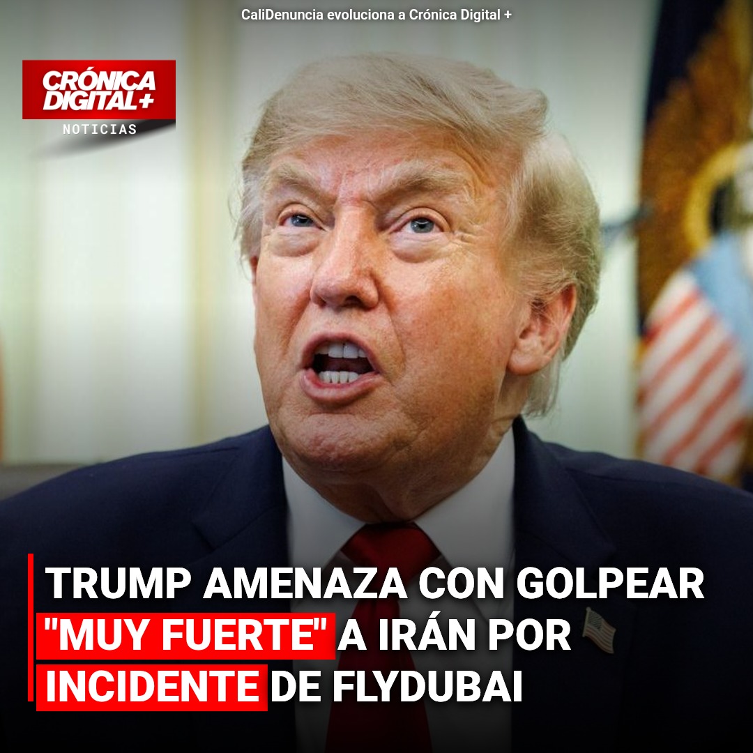 Trump amenaza a Irán tras incidente en vuelo de Flydubai