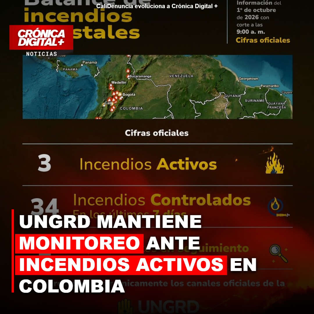 UNGRD mantiene monitoreo ante Incendios Activos en Colombia