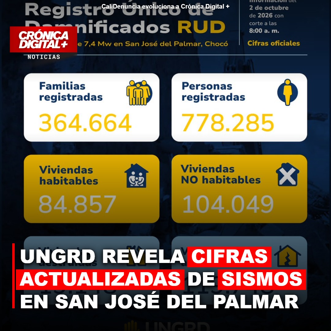 UNGRD revela cifras actualizadas de sismos en San José del Palmar
