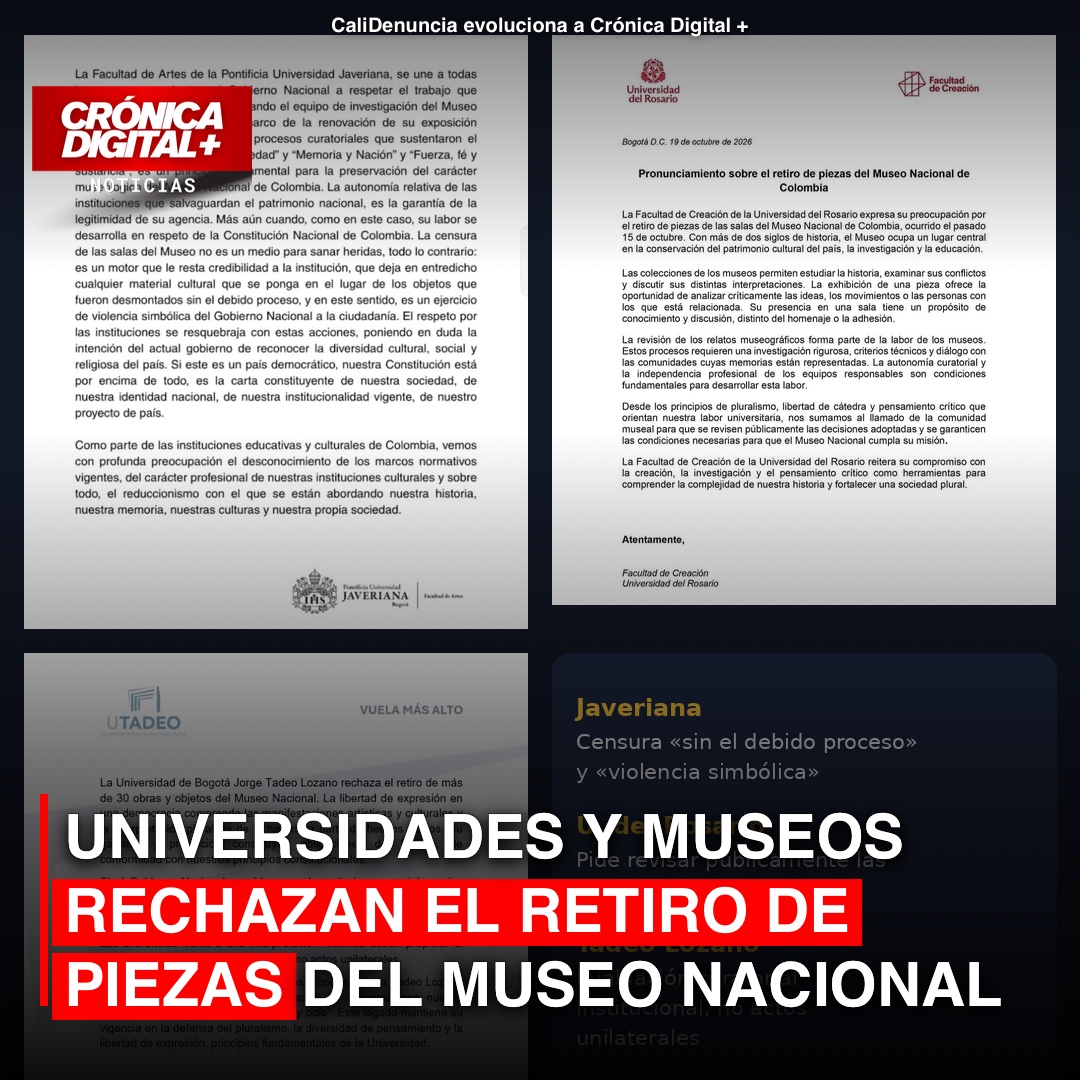 Universidades y museos rechazan el retiro de piezas del Museo Nacional