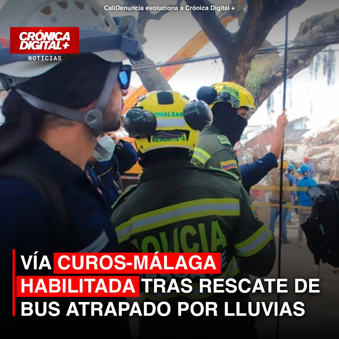 Vía Curos-Málaga habilitada tras rescate de bus atrapado por lluvias