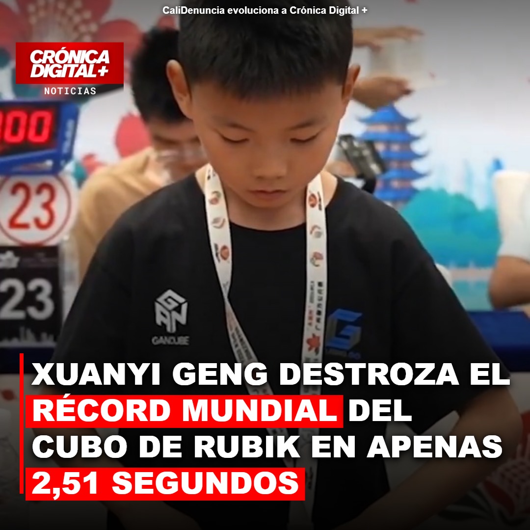 Xuanyi Geng destroza el récord mundial del cubo de Rubik en apenas 2,51 segundos